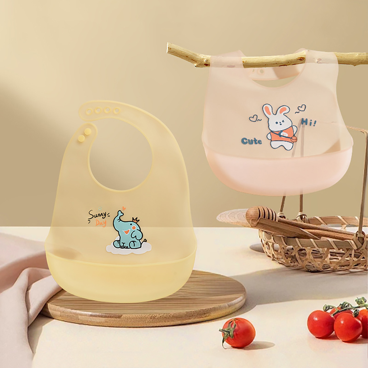 Waterproof Baby Bibs Silicone - Babero de silicona para bebé de