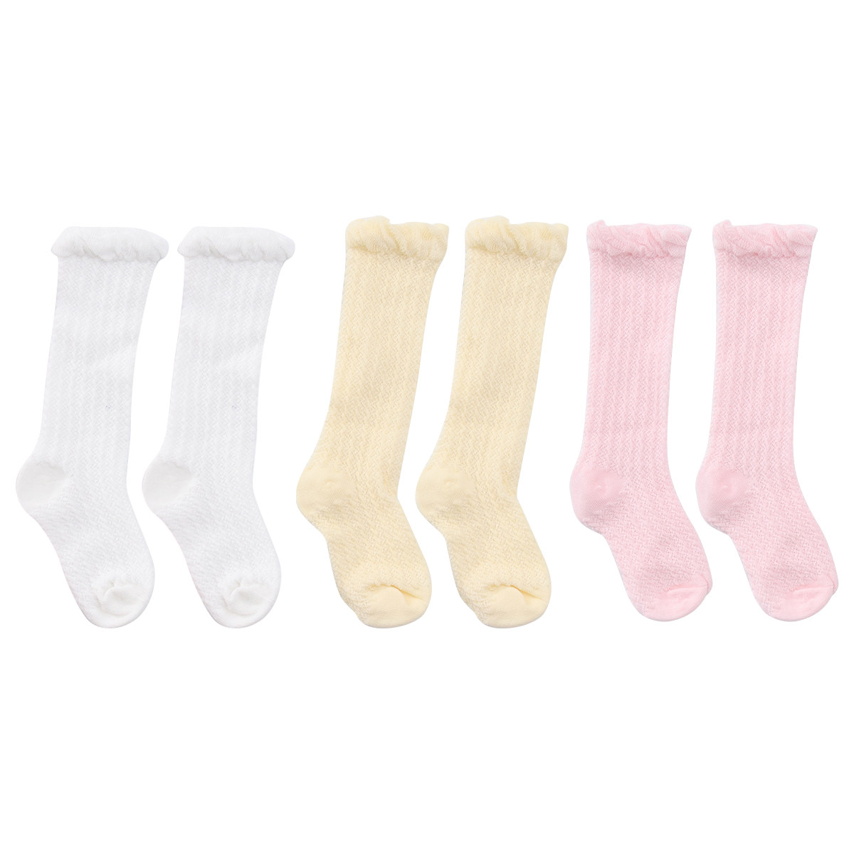 Unisex Baby Socks Non Slip - 3 pares de calcetines largos antimosquitos