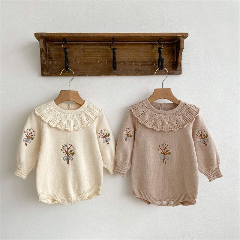 Pelele de punto para recién na - Newborn Baby Girl Romper Floral reseña y precio
