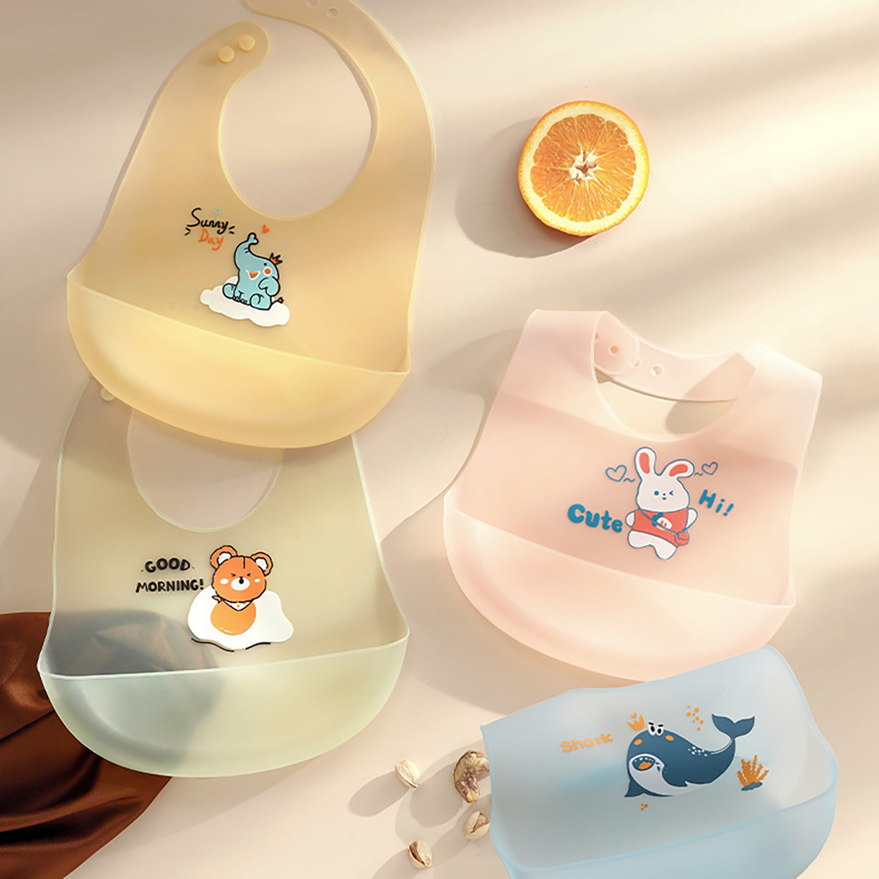 Babero de silicona para bebé d - Waterproof Baby Bibs Silicone reseña y precio