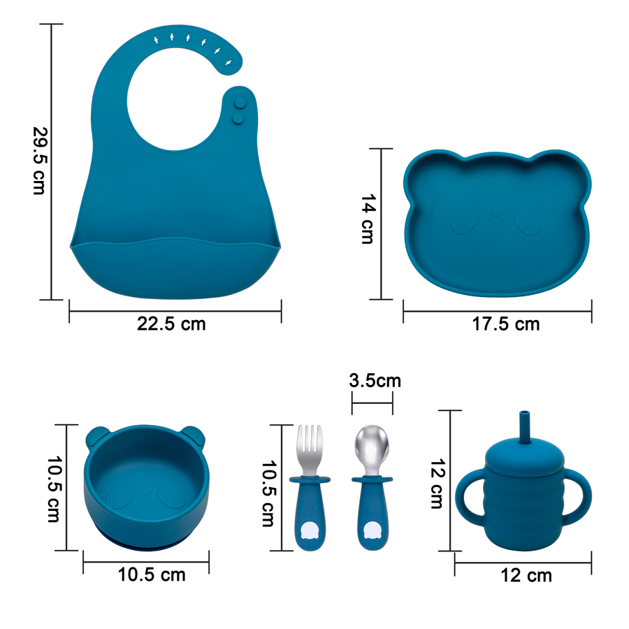 Centro de alimentación para ni - Waterproof Baby Bibs Silicone reseña y precio